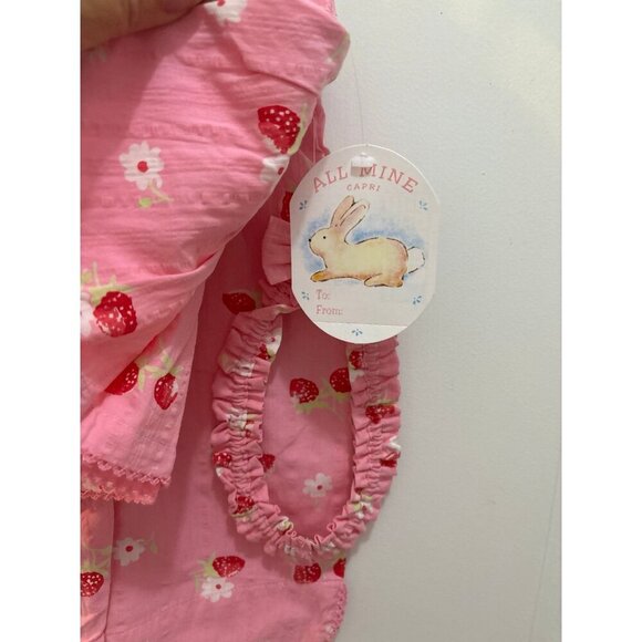 Y2K all mine strawberry print  tank capris 6/9M - Picture 2 of 7